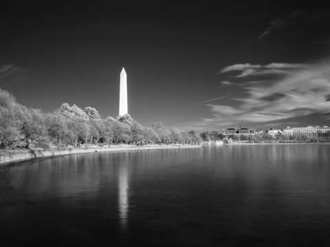 Washington monument reflection