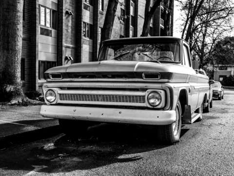 Classic pickup truck in portland