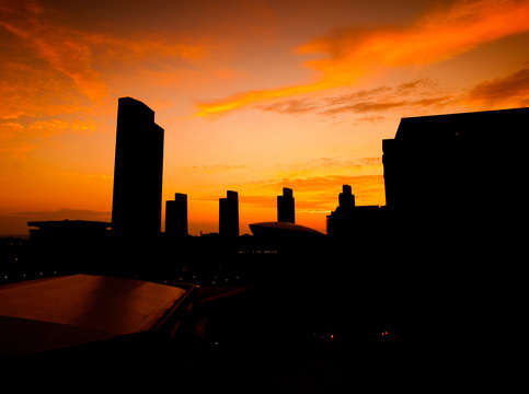 Downtown albany sillhouette