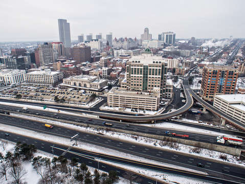 Downtown albany aerial