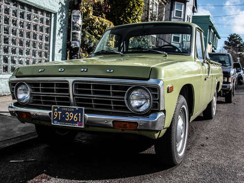 Pea green ford