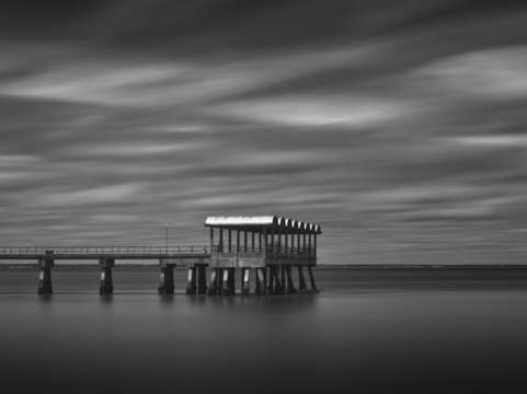 Pier and clouds