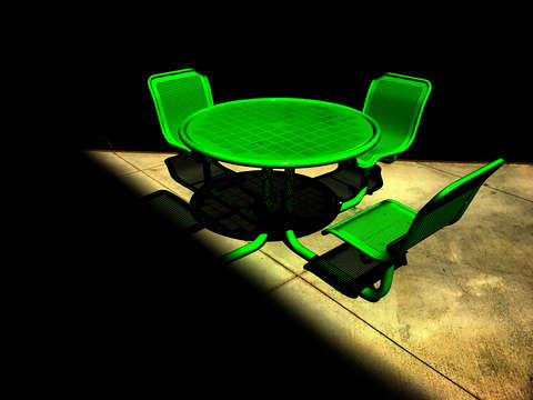 Green table