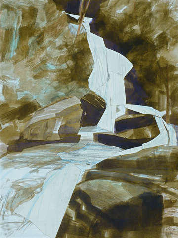 Pearsons falls in brown and blue