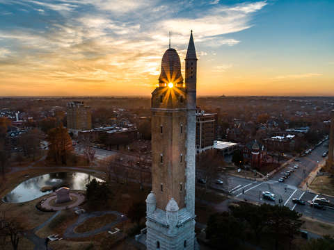 Peeking sun