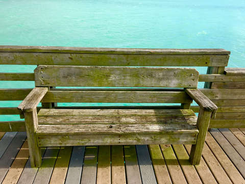 Bench on a venice pier