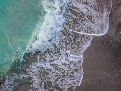 Gulf of mexico hitting the beach