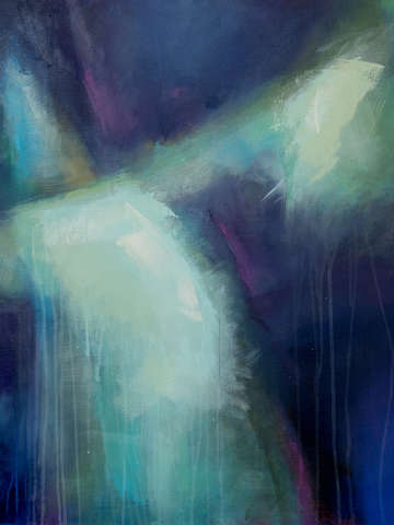 Square purple and teal geometric