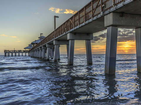 Sunset fort myers fishing pier florida