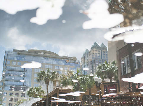 Through the flooded city streets
