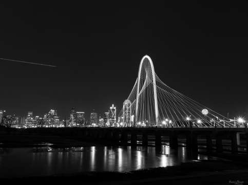 Dallas skyline hunt grayscale