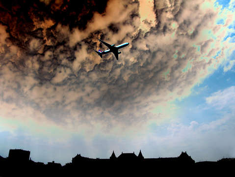 Flying over budapest