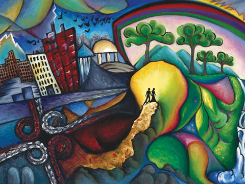 The path between city and country