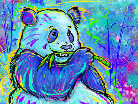Blue panda