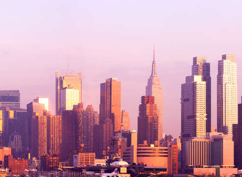 Wide panoramic of new york city