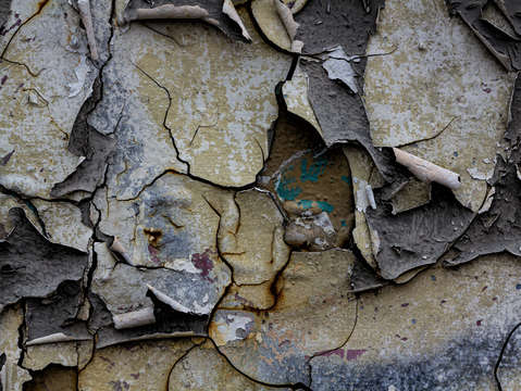 Cracked and peeling paint