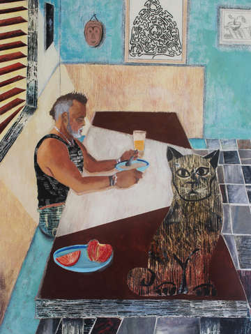 Breakfast with rocky