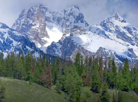 Tetons panorama digital painting