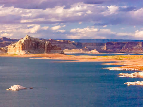 Wahweap and castle rock panorama