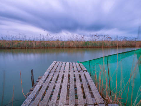 Clouds moving over the pier
