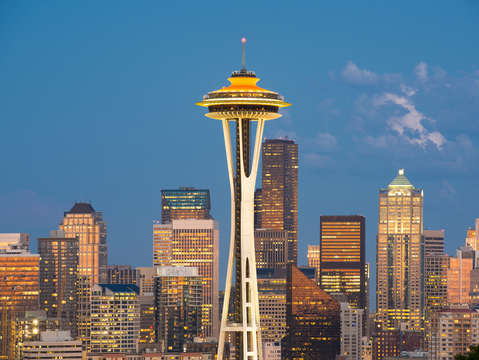 Seattle at night