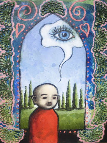 Eye dream with eyelet
