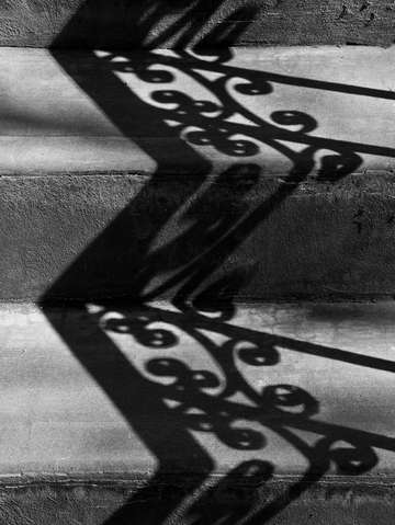 Rail on stairs