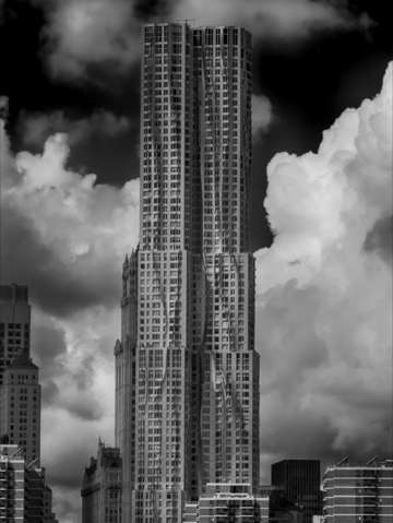 Frank gehry high rise lower manhattan and older ar
