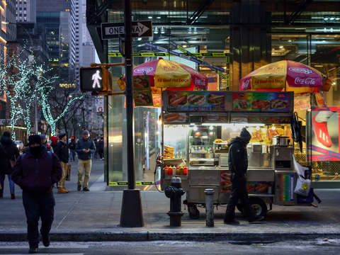 Visions of new york street vendor