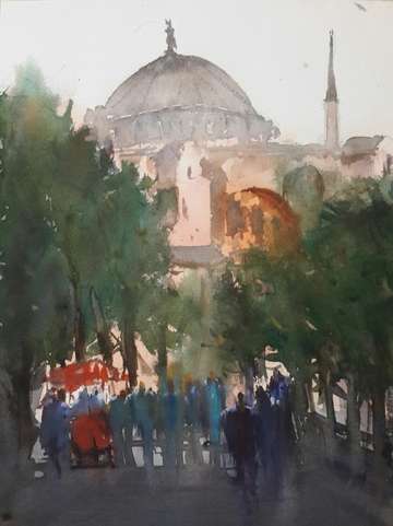Wanderers by hagia sofia