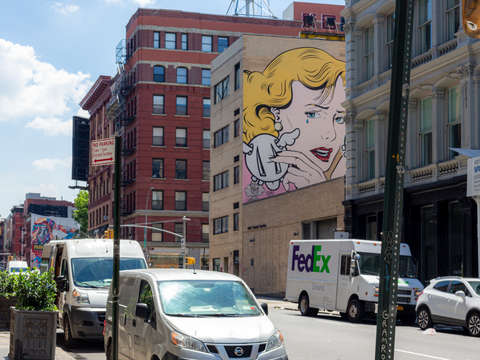 Comic mural near canal street nyc