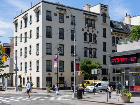 Crossing 8th street in the village