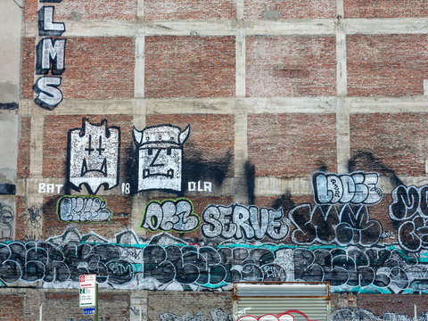Graffiti wall near canal street