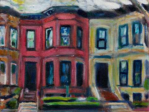 Red brownstone on midwood brooklyn nyc