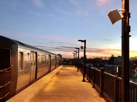 Subway in the sunset brooklyn new york