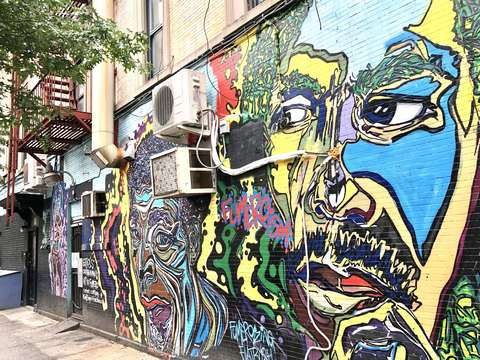 Graffiti faces brooklyn new york