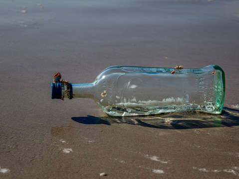 Bottle at sea