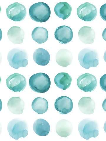 Blue sea glass watercolor circles