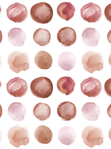 Coral sea glass watercolor circles