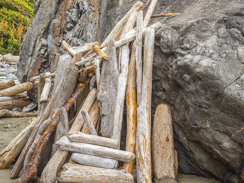 Stacked at hidden beach