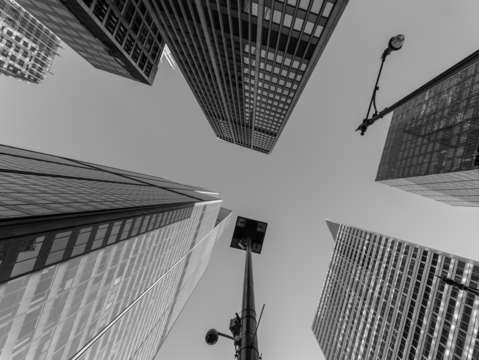 Looking up in the city
