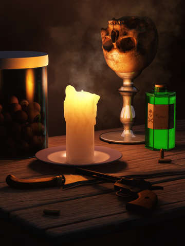 Still life for a villain