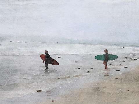 Surfers in the beach 2