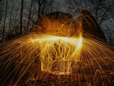 Steel wool painting