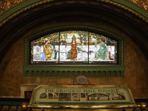 Allegorical window at saint louis union station