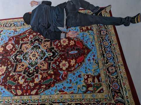 Man on rug