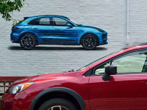 Visions of new york two cars