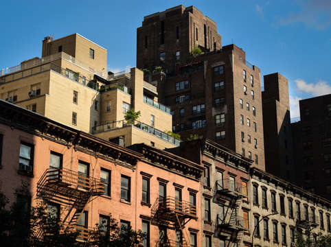 Visions of new york rooftops of first avenue