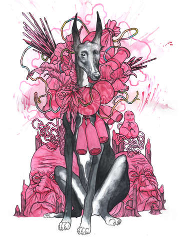 Mans pink friend