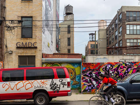 Biking through bushwick